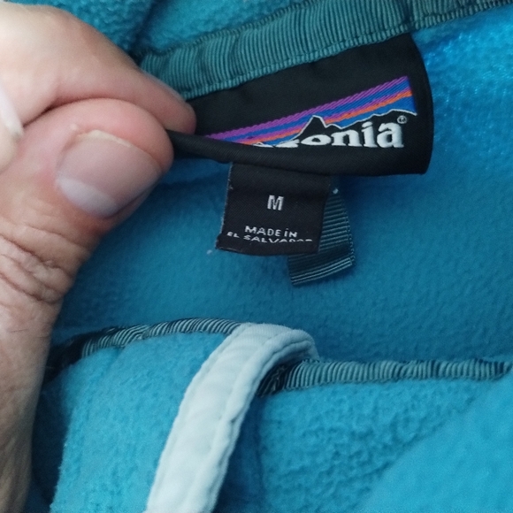 MEDIUM Patagonia Fleece Pullover 1/4 Button Turtle Neck Blue MEDIUM - Picture 4 of 9